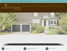 Tablet Screenshot of cornerstonetitlegroupe.com